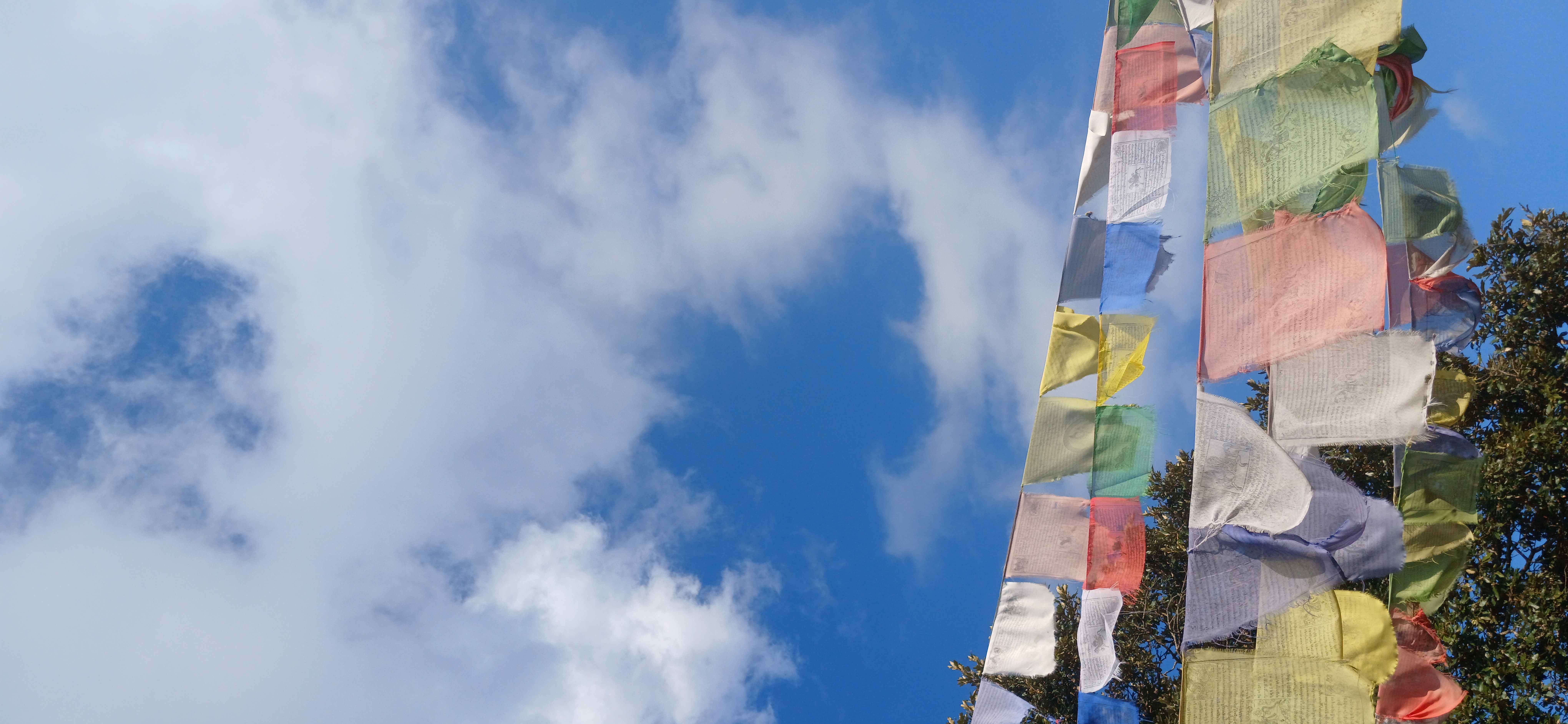 Prayer flags at altitude