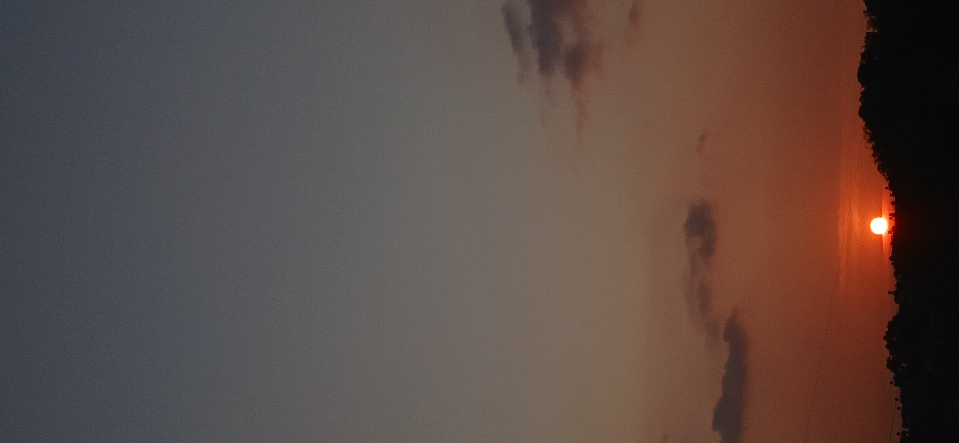 Sunset over a ridge